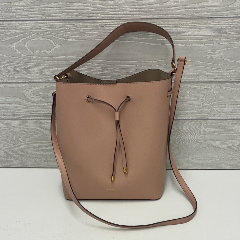 Lauren Ralph Lauren Blush Bucket Shoulder Bag